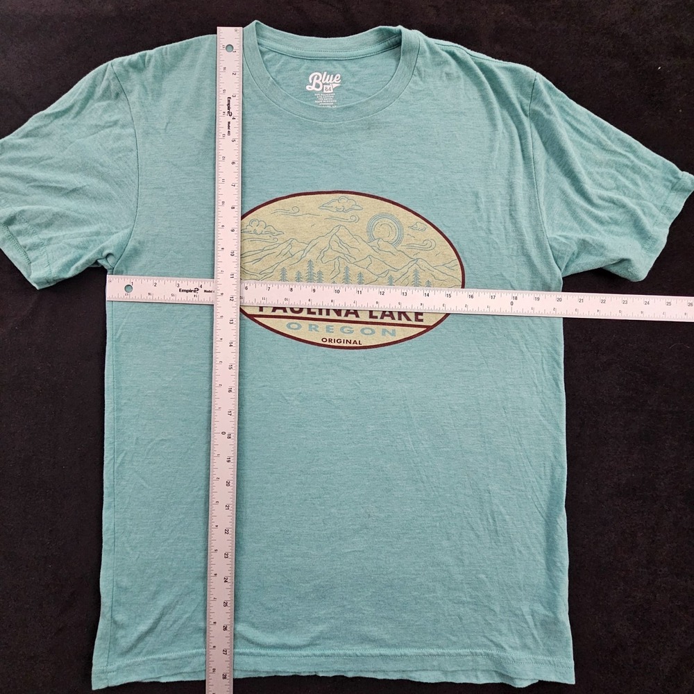 Paulina Lake Oregon Blue Short Sleeve Tri-Blend T-Shirt Men's M - Picture 10 of 12